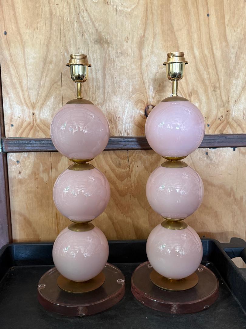 #8806-UUNH - Pair of Murano Lamps