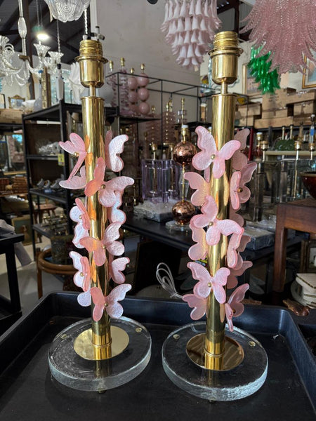 #8809-PINH - Pair of Murano Lamps