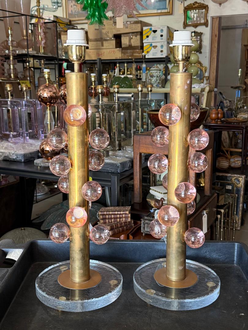 #8811-PNNH - Pair of Murano Lamps