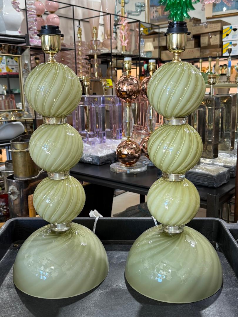 #8816-UANH - Pair of Murano Lamps