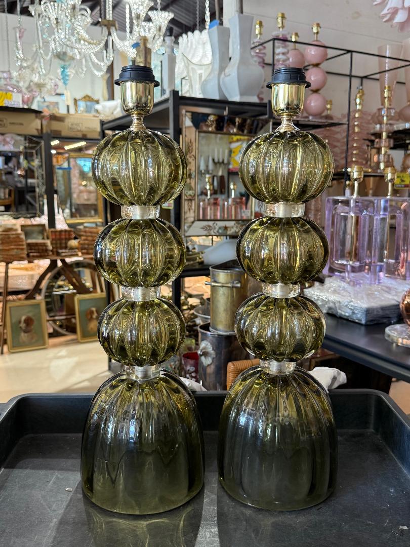 #8829-UINH - Pair of Murano Lamps