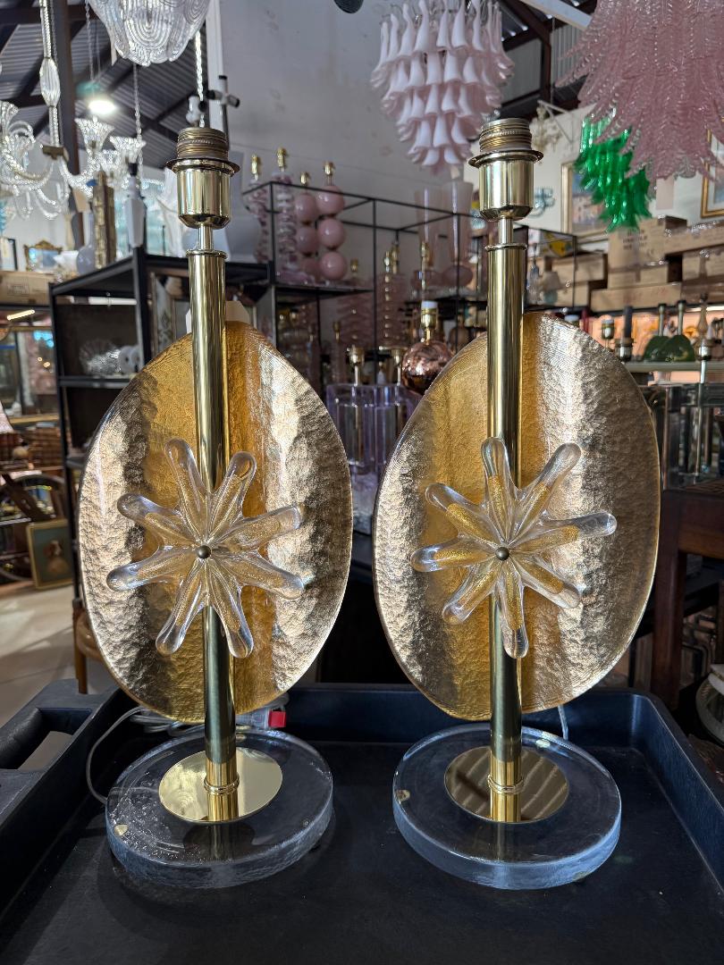 #8833-PINH - Pair of Murano Lamps