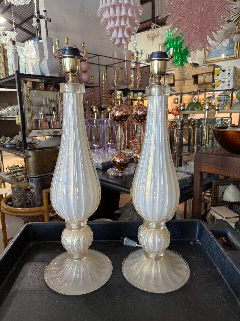 #8845-UINH - Pair of Murano Lamps