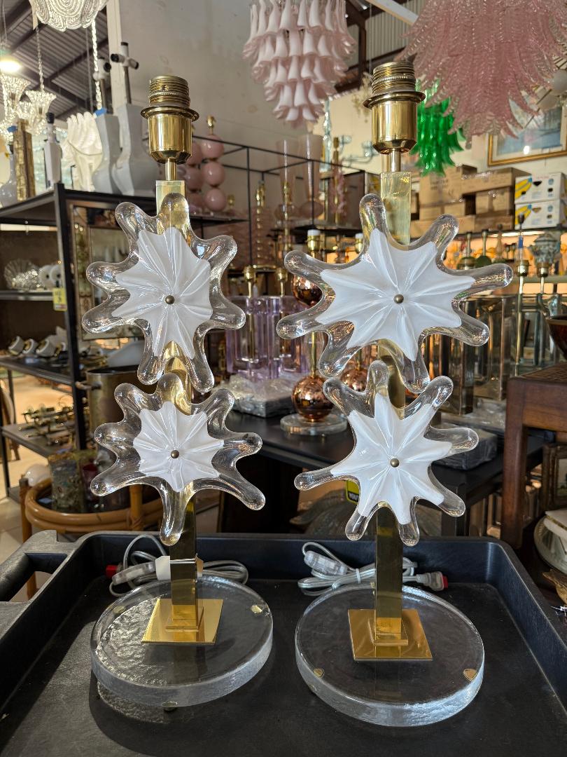 #8847-PHNH - Pair of Murano Lamps