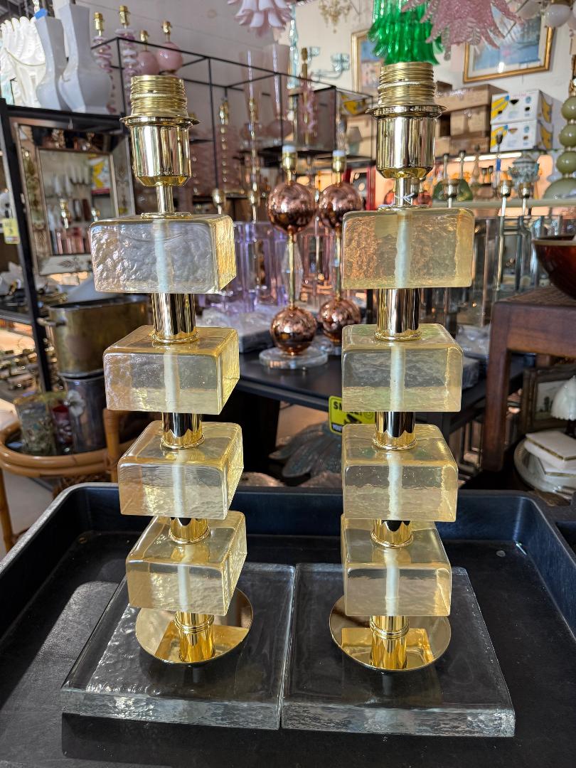 #8855-PNNH - Pair of Murano Lamps