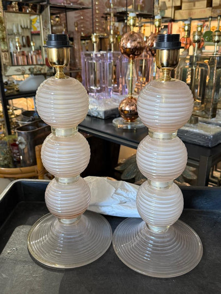 #8858-URNH - Pair of Murano Lamps