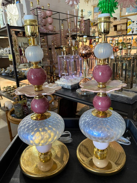 #8861-UCNH - Pair of Murano Lamps