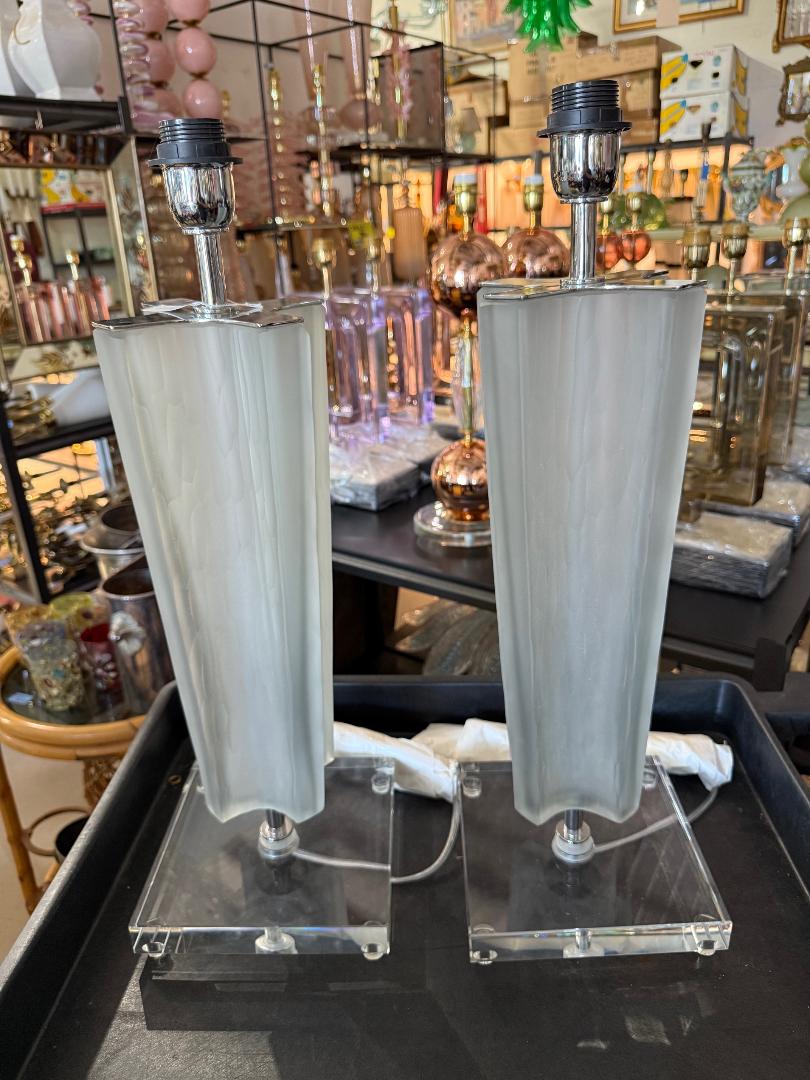 #8863-UINH - Pair of Murano Lamps