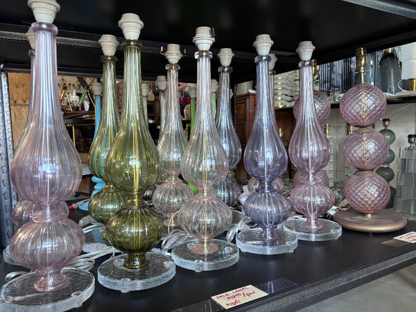 #8864-PUNH- Pair of Murano Lamps