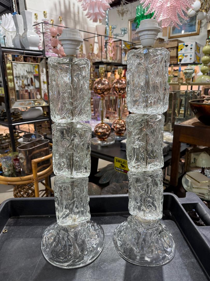 #8865-PCNH - Pair of Murano Lamps