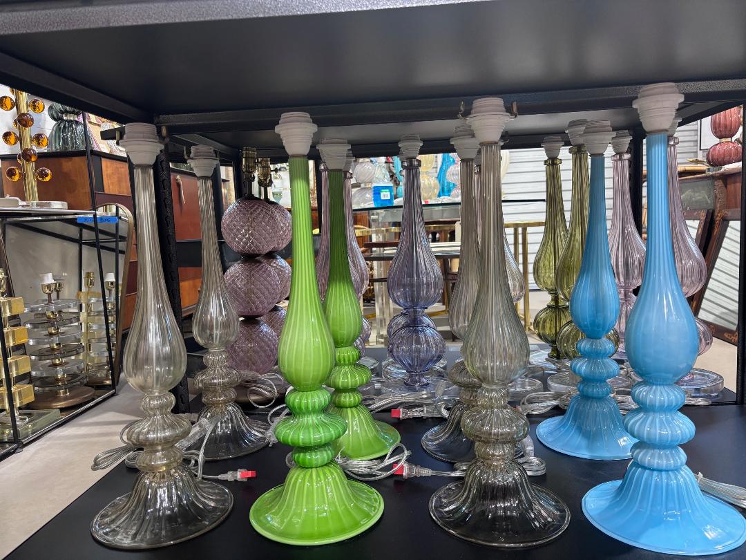 #8866-INH - Pair of Murano Lamps