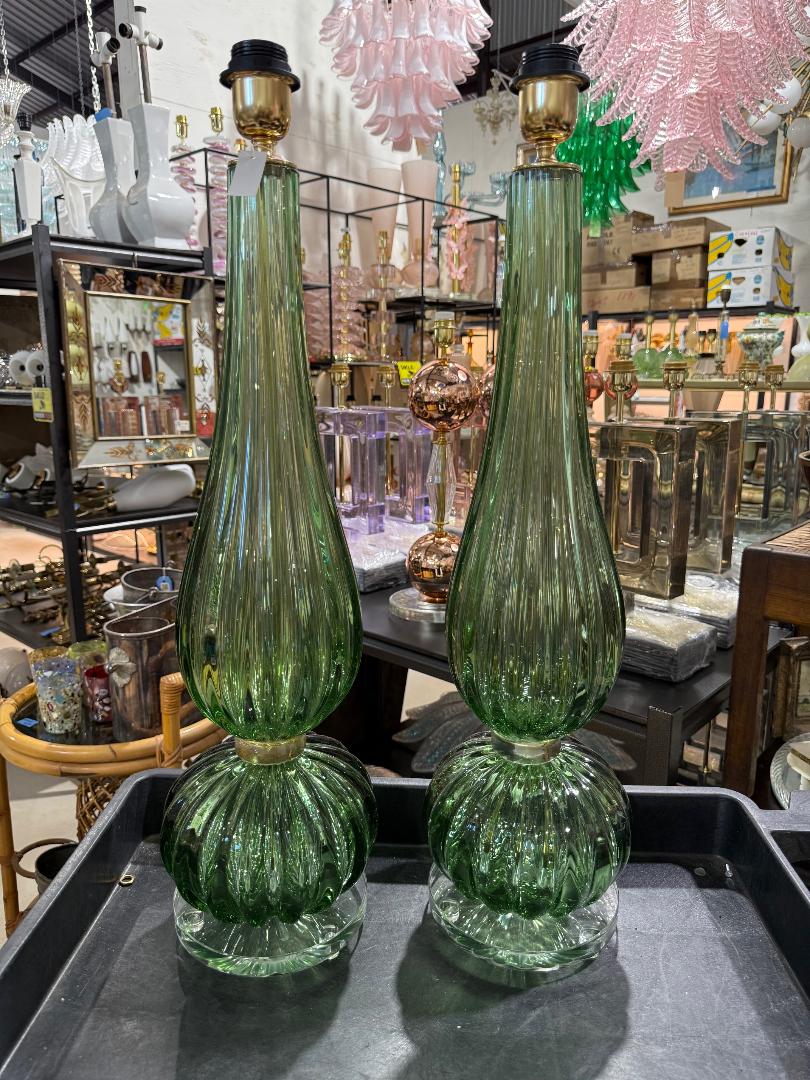 #8868-UNNH - Pair of Murano Lamps