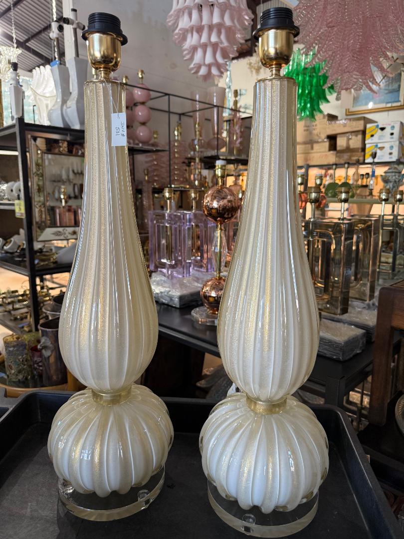 #8876-UNNH - Pair of Murano Lamps