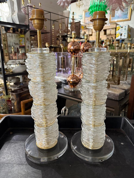 #8887-URNH - Pair of Murano Lamps