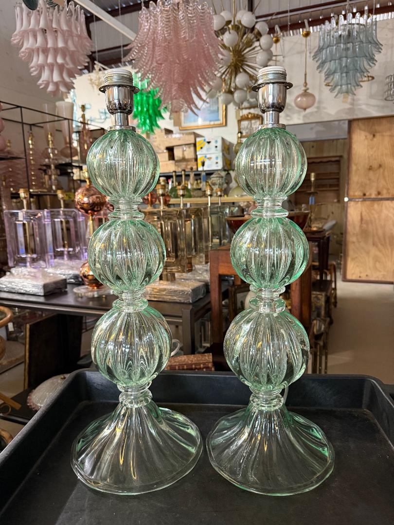 #8891-PNNH - Pair of Murano Lamps