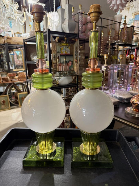 #8893-UINH - Pair of Murano Lamps
