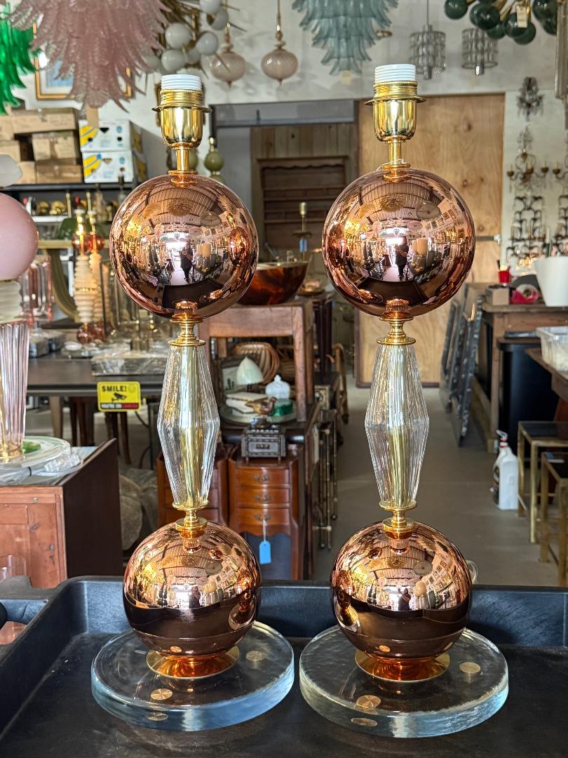 #8897-UCNH - Pair of Murano Lamps