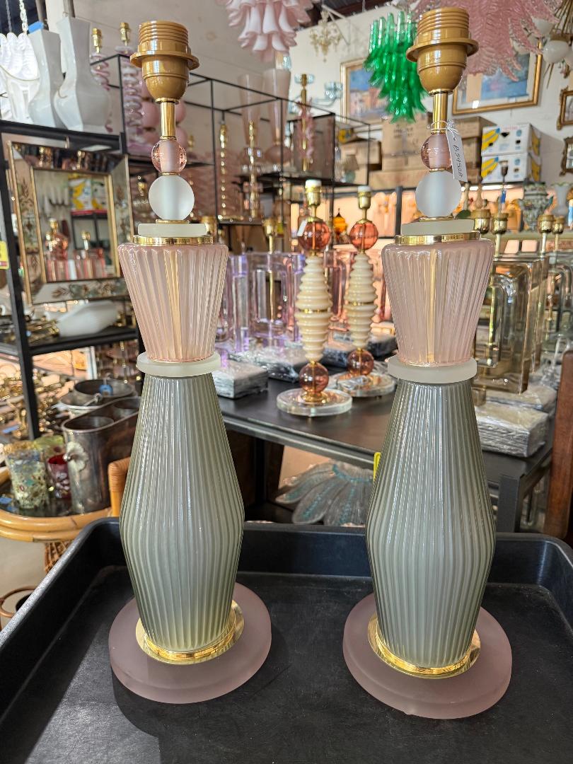#8909-UHNH - Pair of Murano Lamps