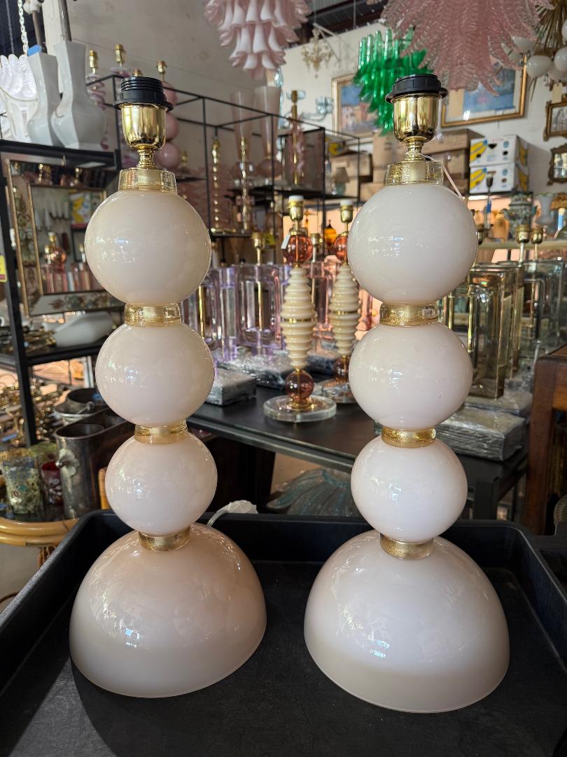 #8910-UANH - Pair of Murano Lamps
