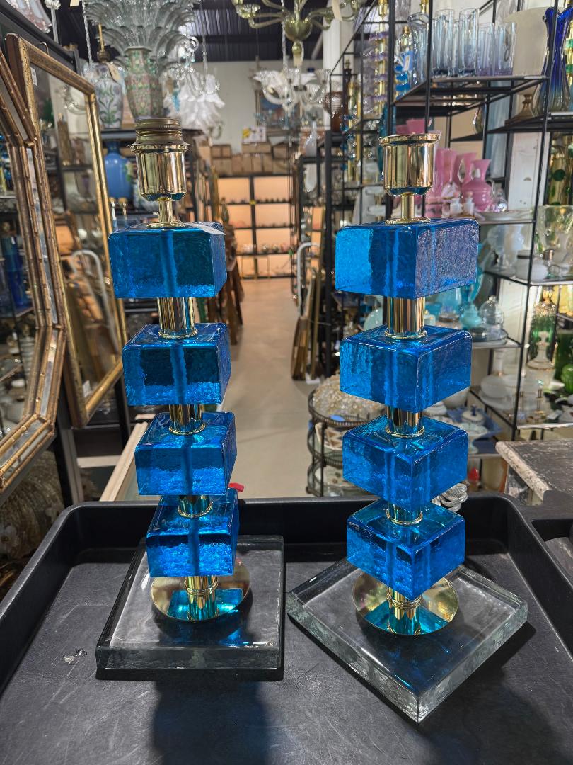 #8912-PINH - Pair of Murano Lamps