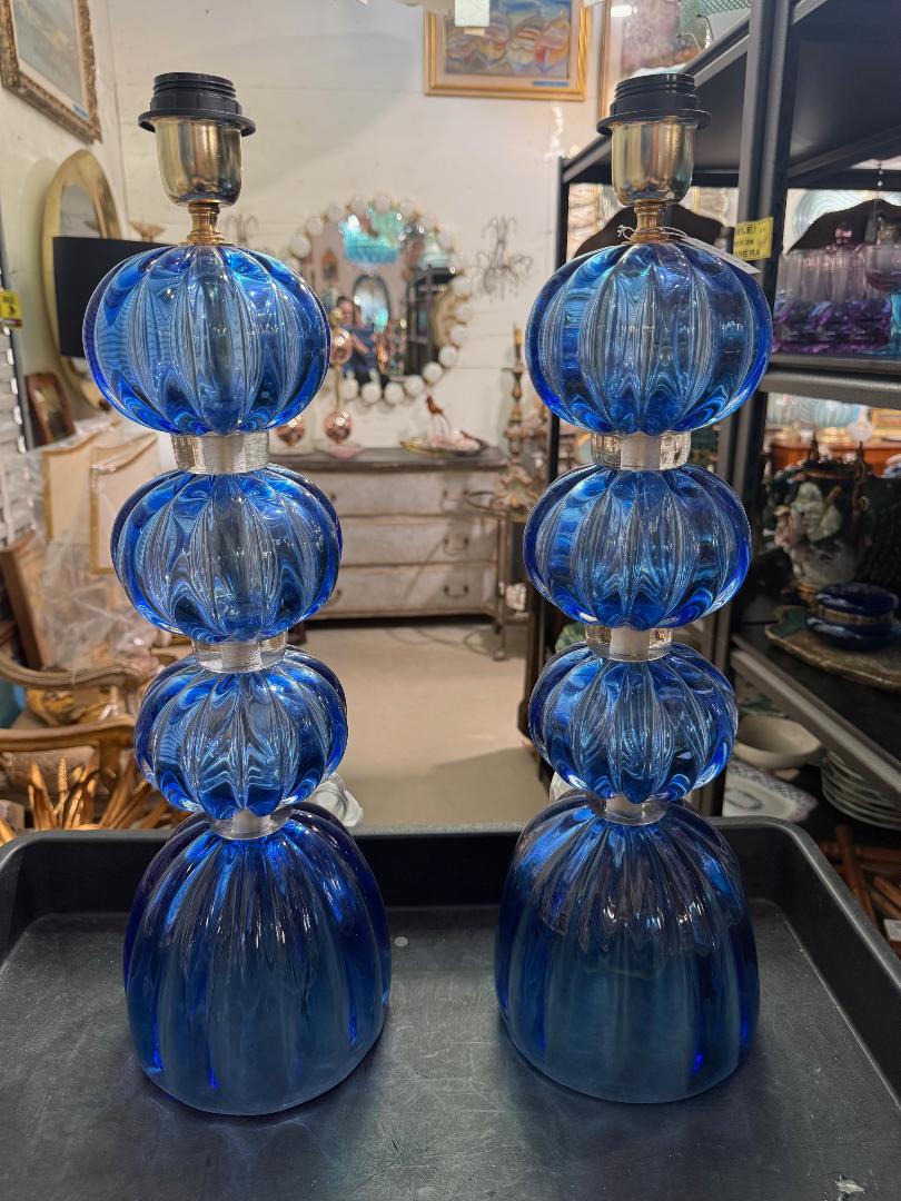 #8914-UHNH - Pair of Murano Lamps