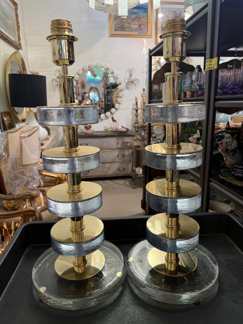 #8915-PINH - Pair of Murano Lamps