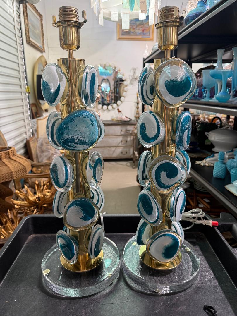 #8917-UNNH - Pair of Murano Lamps