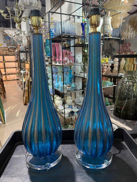 #8918-UINH - Pair of Murano Lamps