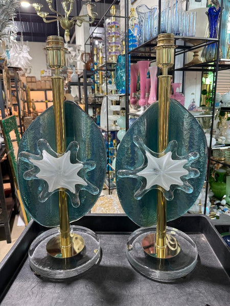 #8922-PHNH - Pair of Murano Lamps