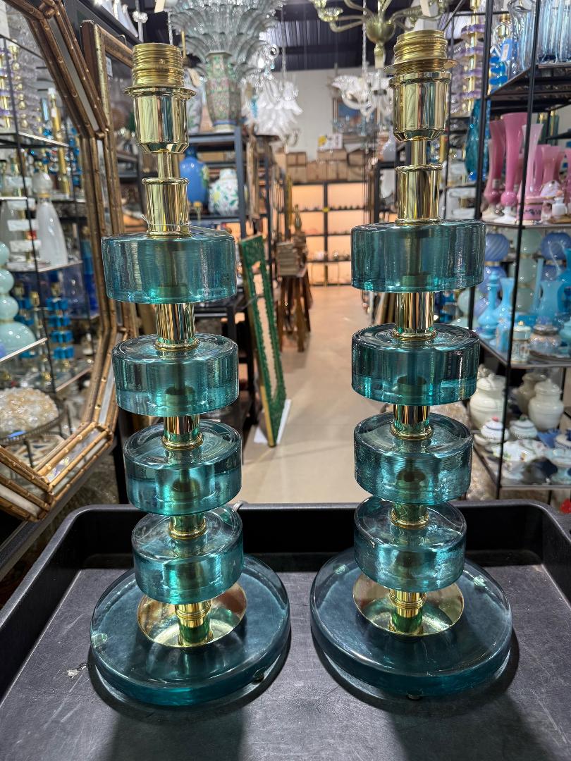 #8924-UCIH - Pair of Murano Lamps
