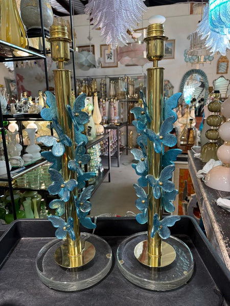 #8931-PINH - Pair of Murano Lamps