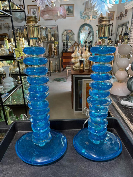 #8933-UNNH - Pair of Murano Lamps