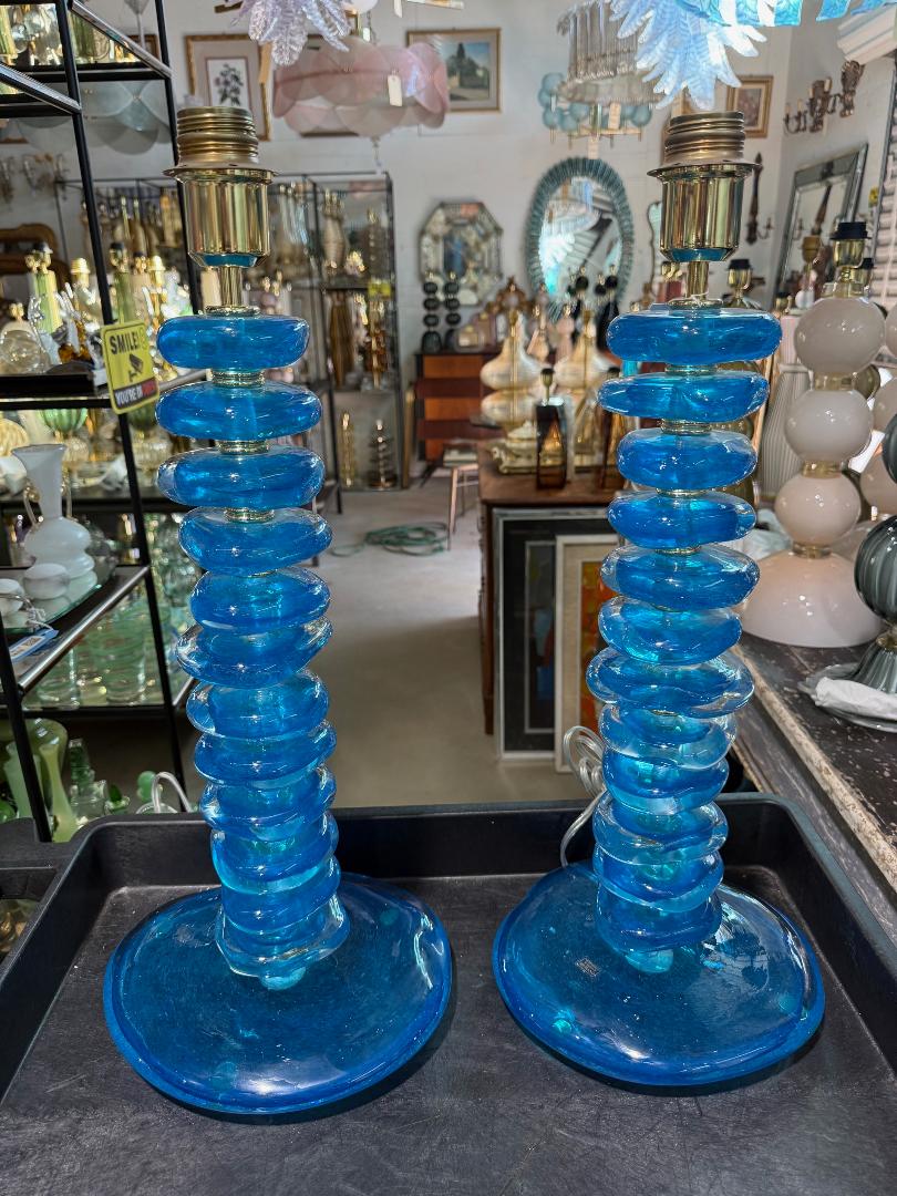 #8933-UNNH - Pair of Murano Lamps