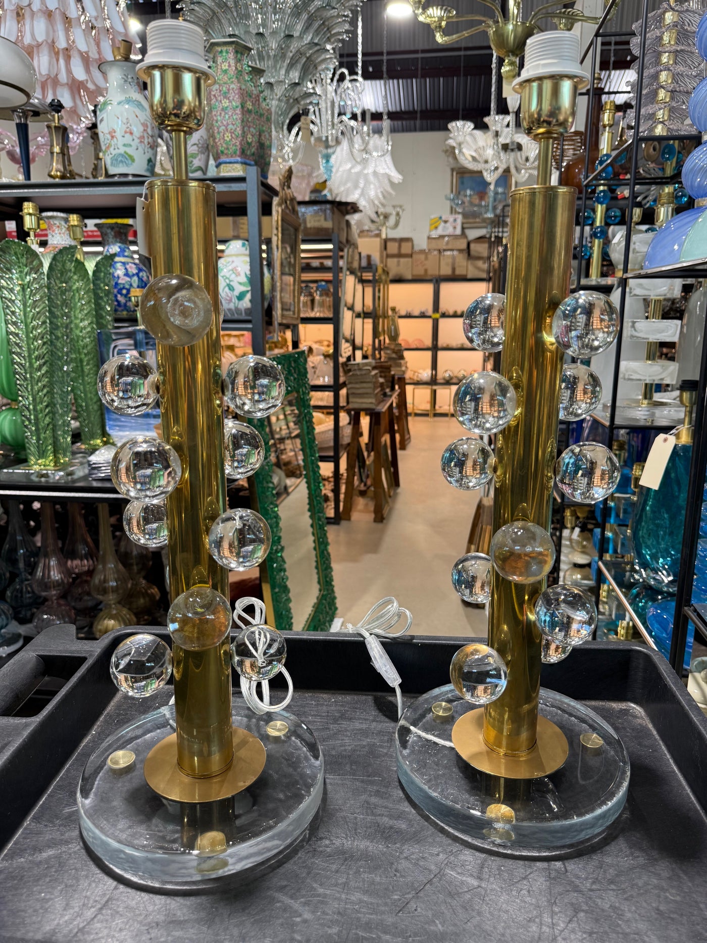 #8937-PNNH - Pair of Murano Lamps