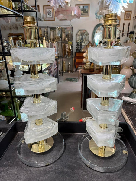 #8940-PINH - Pair of Murano Lamps