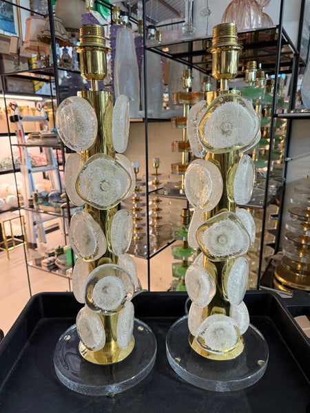 #8949-UNNH - Pair of Murano Lamps