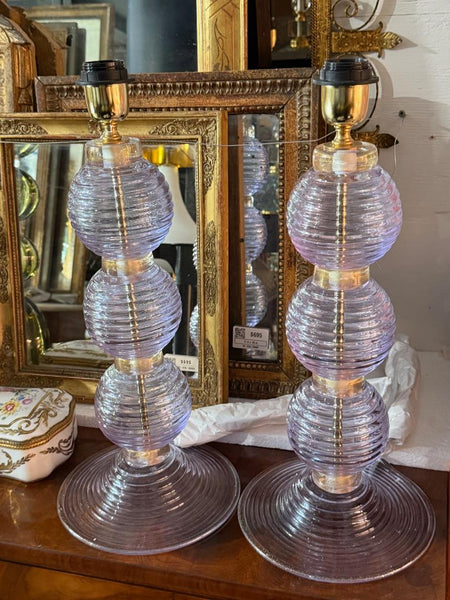 #8954-URNH - Pair of Murano Lamps