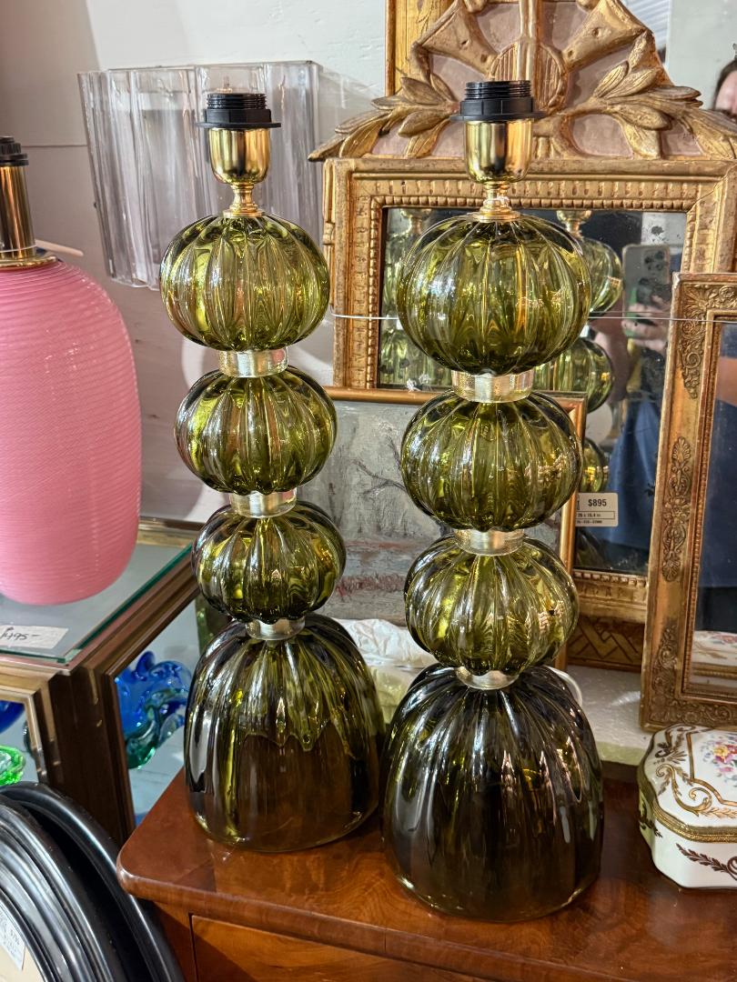 #8955-UANH - Pair of Murano Lamps