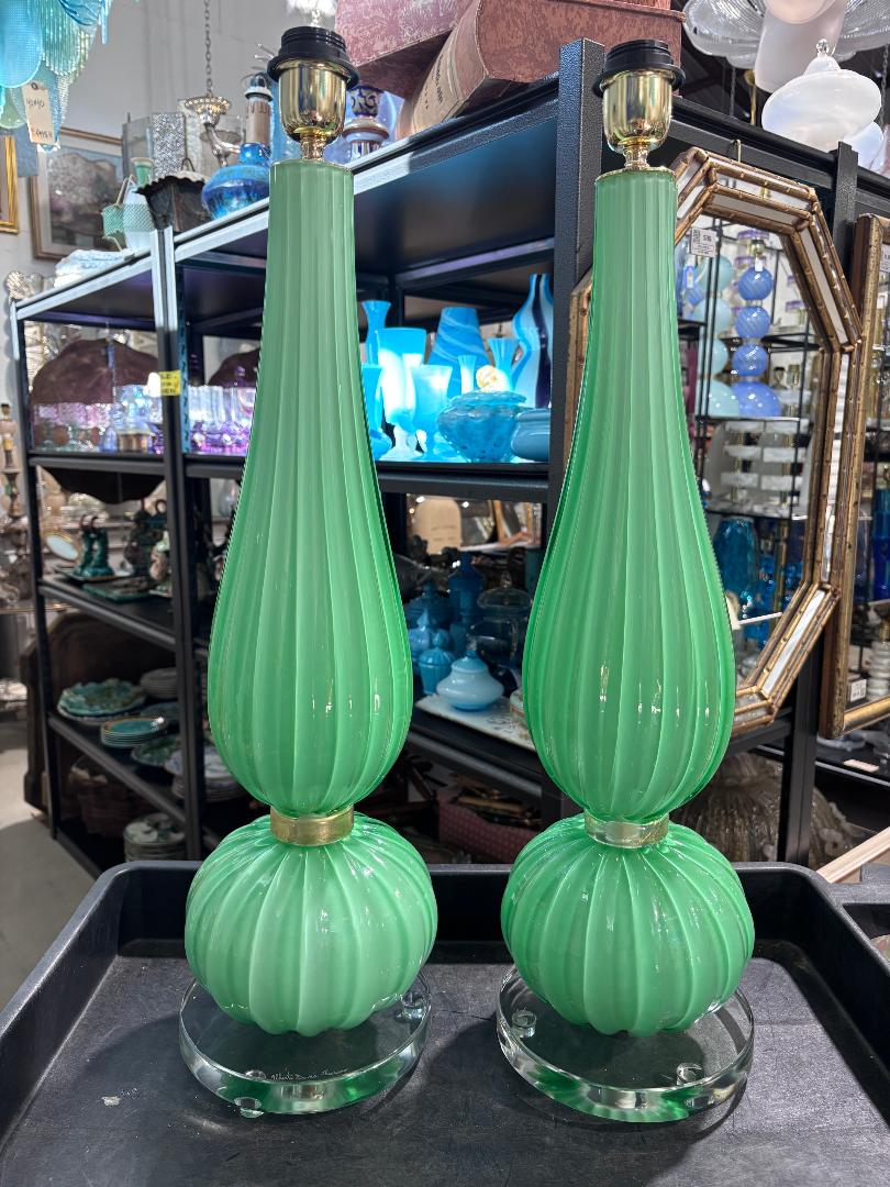 #8959-RUNH - Pair of Murano Lamps