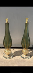 #7879-RUGG - Pair of Murano Lamps