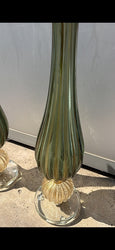 #7879-RUGG - Pair of Murano Lamps