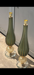 #7879-RUGG - Pair of Murano Lamps