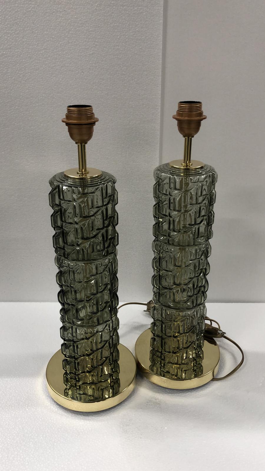 #6459-UGGG - Pair of Murano Lamps