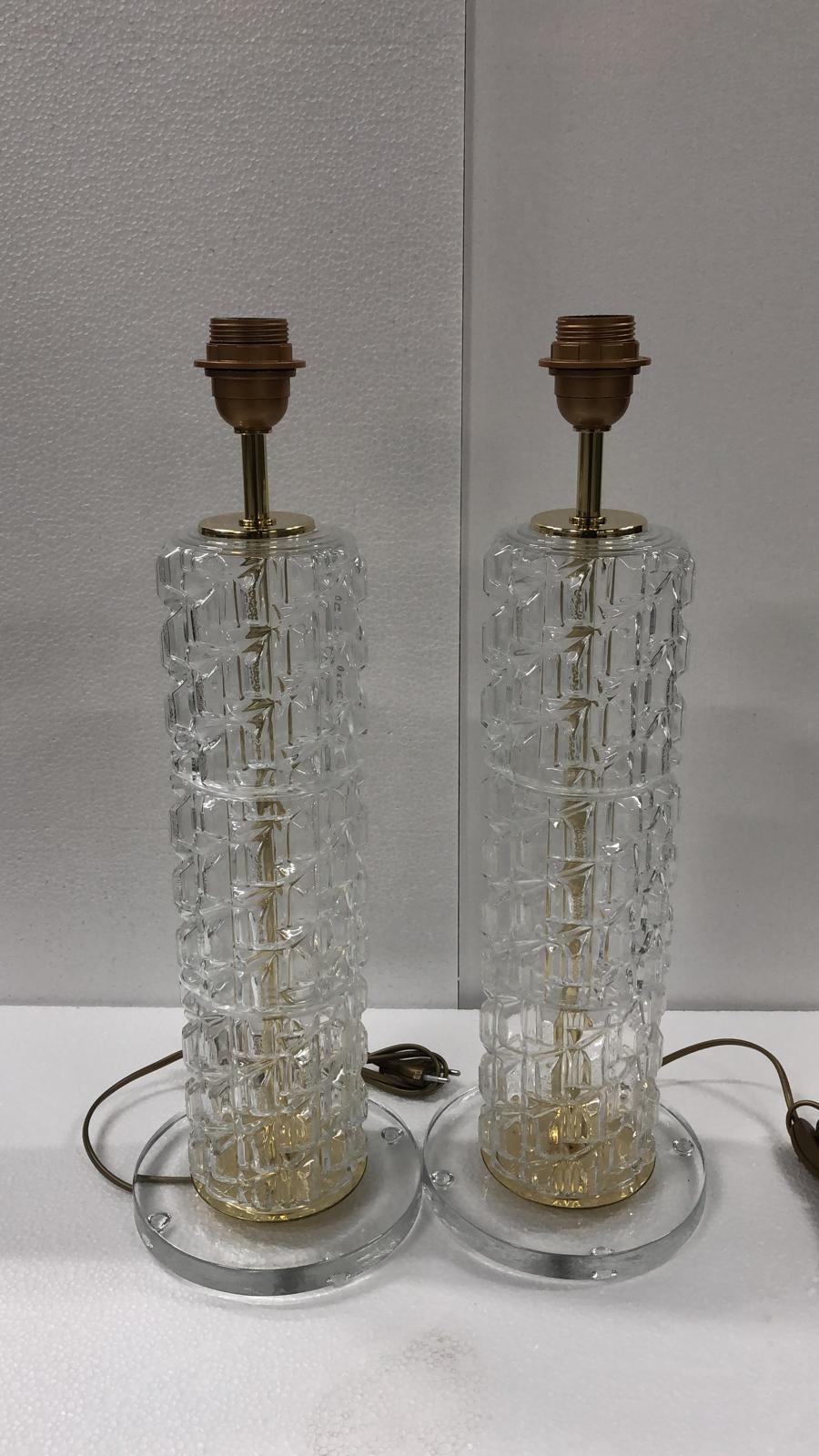 #6460-UGGG - Pair of Murano Lamps