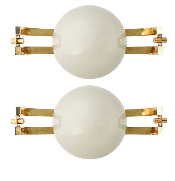 #5680-PAGG - Pair of Murano Sconces (Available in White or Gray)