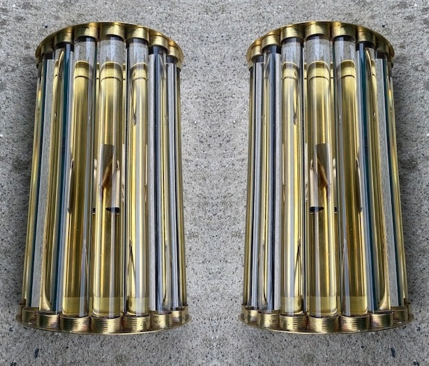 #5085-PCGG - Pair of Murano Glass Sconces