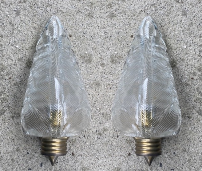 #5092-IGG - Pair of Murano Glass Sconces