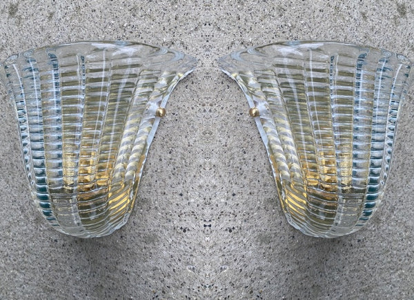 #5083-CGG - Pair of Murano Glass Sconces