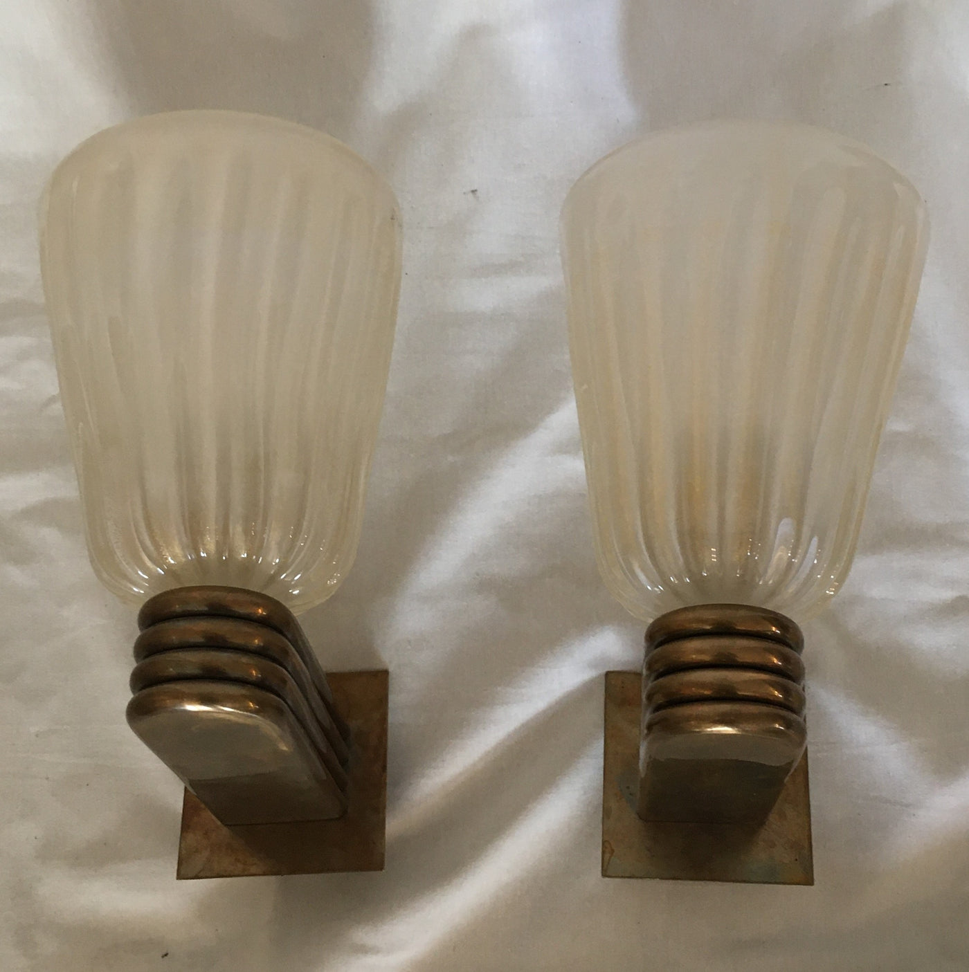 #6079-UIGG - Pair of Murano Sconces (Only 1 Pair)