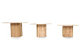 #6256 - Set of 3 Travertine Nesting Coffee Tables